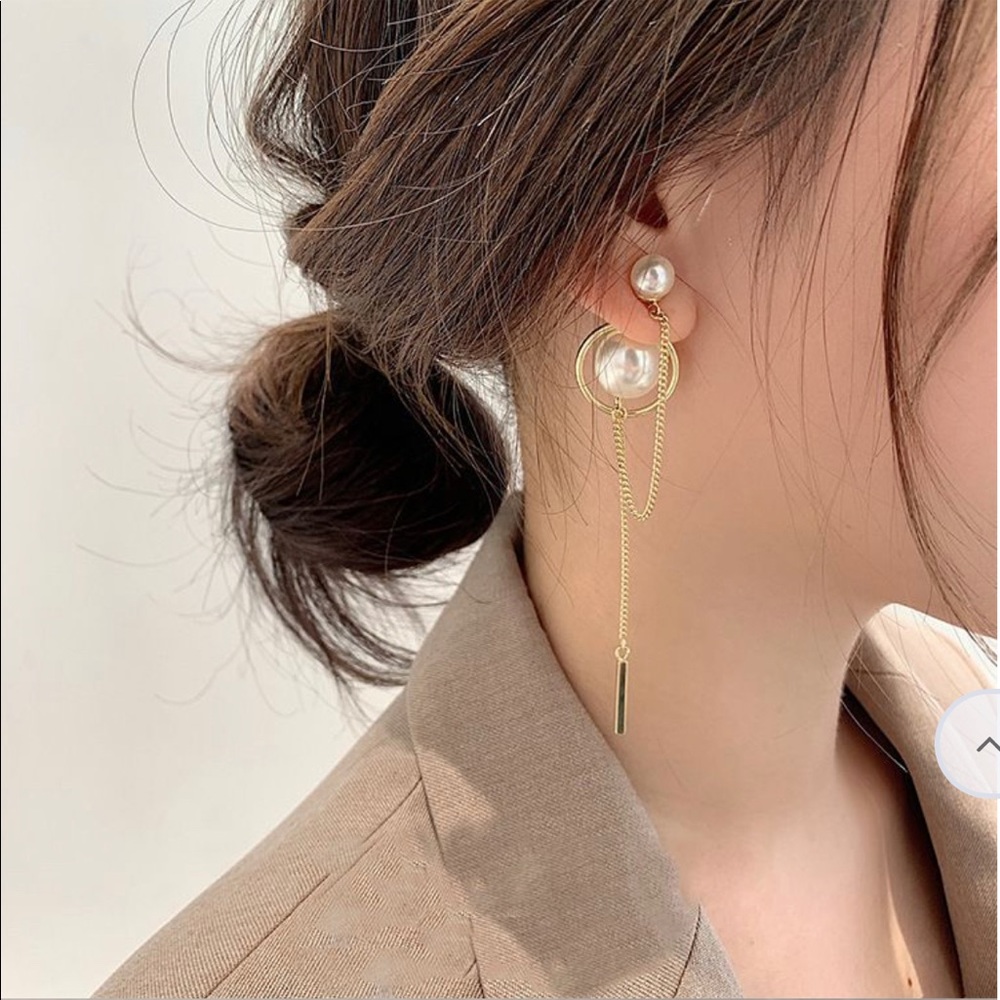 Faux Pearl Drop Earrings